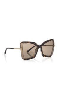 Tom Ford - TOM FORD - Brązowe okulary przeciwsłoneczne Gia. Kolor: brązowy. Materiał: materiał #7