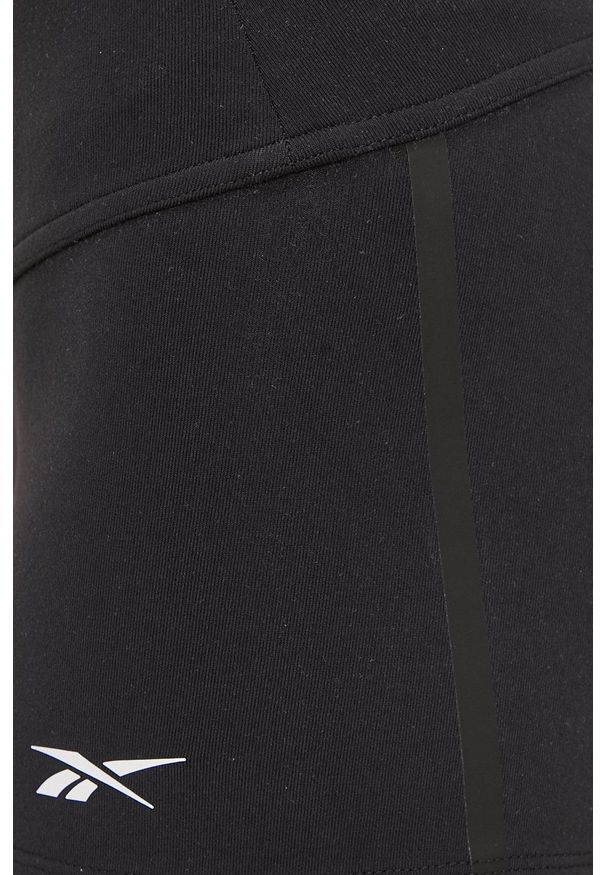 Reebok - Szorty. Okazja: na co dzień. Kolor: czarny. Materiał: skóra. Styl: casual