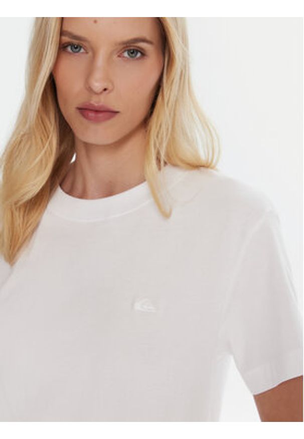 Quiksilver T-Shirt Essential EQWZT03196 Biały Regular Fit. Kolor: biały. Materiał: bawełna