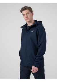 4f - Kurtka miejska membrana 3000 męska. Typ kołnierza: kaptur. Kolor: niebieski. Materiał: materiał #1