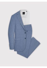 Pako Lorente - PAKO LORENTE – Niebieskie męskie spodnie garniturowe w kratkę. Kolor: niebieski. Materiał: poliester, wiskoza, elastan. Wzór: kratka #3