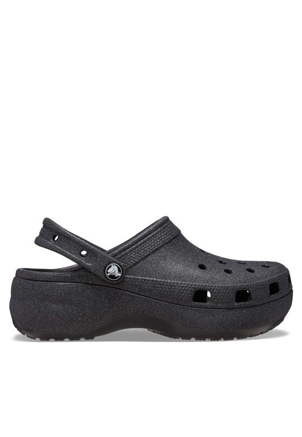 Crocs Klapki Classic Platform Glitter Clog W 207241 Czarny. Kolor: czarny. Obcas: na platformie