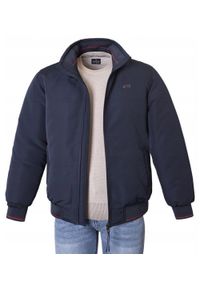 Ocieplona Zimowa Kurtka z Wysokim Kołnierzem - Pako Jeans - Granatowa. Kolor: niebieski. Materiał: tkanina, poliester. Sezon: zima #8