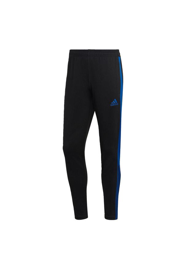 Adidas - Spodnie męskie adidas Tiro Essential. Kolor: czarny, niebieski, wielokolorowy. Sport: piłka nożna