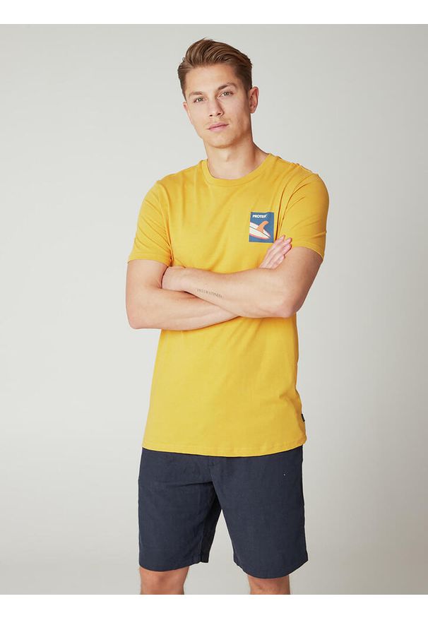 T-shirt męski Protest PRTOALO. Kolor: żółty. Sport: turystyka piesza