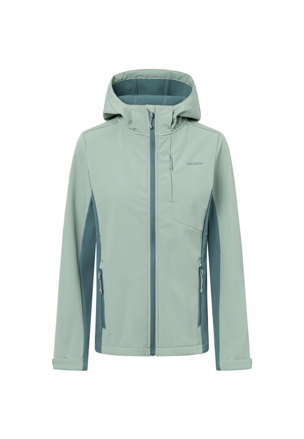 Damska kurtka z kapturem Viking Kerns. Typ kołnierza: kaptur. Kolor: zielony. Sport: turystyka piesza