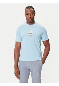 BOSS T-Shirt Photoprint 50545869 Błękitny Relaxed Fit. Kolor: niebieski. Materiał: bawełna