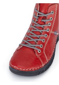 Rieker Botki 55020-33 Czerwony. Kolor: czerwony. Materiał: skóra #5