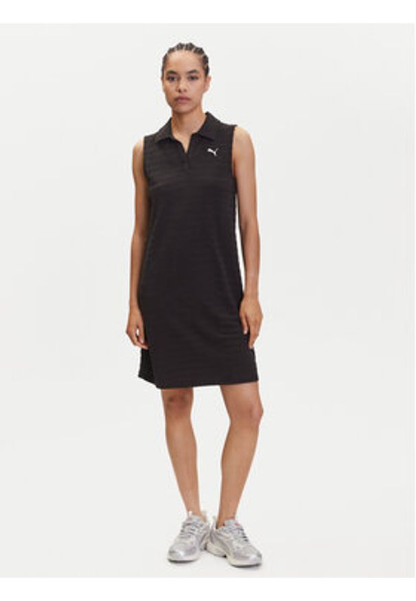 Puma Sukienka codzienna Ess Elevated 685029 Czarny Relaxed Fit. Okazja: na co dzień. Kolor: czarny. Materiał: bawełna. Typ sukienki: proste. Styl: casual