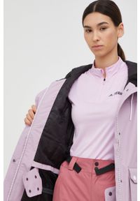 Colourwear kurtka narciarska Ida kolor fioletowy. Kolor: fioletowy. Materiał: syntetyk, skóra, materiał, włókno. Sezon: zima. Sport: narciarstwo #5