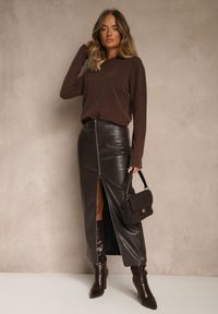Renee - Granatowy Kardigan z Kaszmirem o Prostym Kroju Bez Zapięć z Kieszeniami Zaisa. Kolor: niebieski. Materiał: kaszmir. Styl: elegancki #5