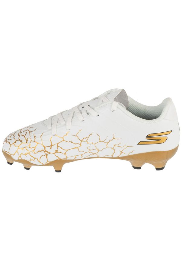 skechers - Buty piłkarskie korki chłopięce, Skx 1.5 Jr Youth Fg. Kolor: biały. Sport: piłka nożna