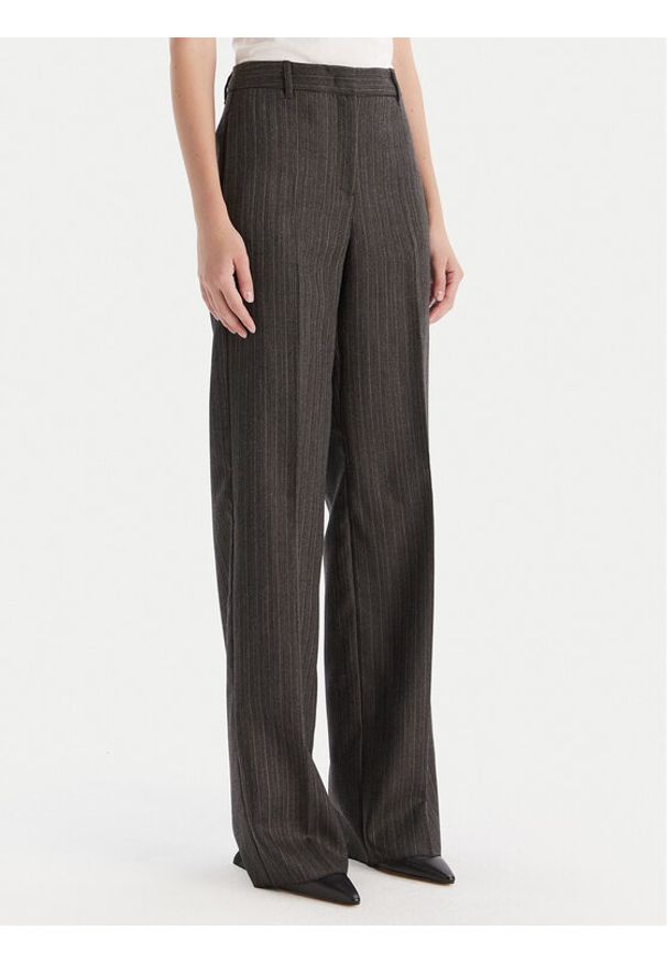 Marella Spodnie palazzo Renoir 2523136082 Brązowy Wide Leg. Kolor: brązowy. Materiał: wełna