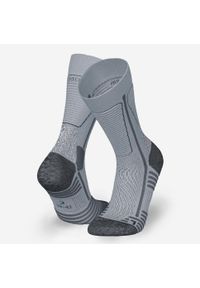 quechua - Skarpety turystyczne SH500 Mountain Mid. Kolor: szary, niebieski, wielokolorowy. Materiał: poliester, wełna, poliamid, elastan. Sport: turystyka piesza #2