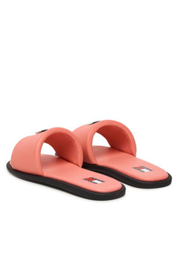 Tommy Jeans Klapki Tjw Soft Padded Casual Slide EN0EN02950 Różowy. Okazja: na co dzień. Kolor: różowy. Materiał: skóra. Styl: casual