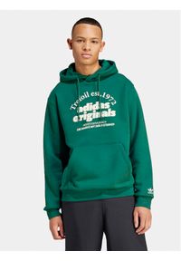 Adidas - adidas Bluza Graphic IS1412 Zielony Loose Fit. Kolor: zielony. Materiał: bawełna