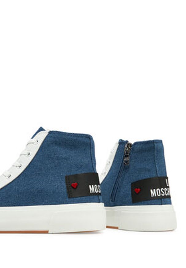 Love Moschino - LOVE MOSCHINO Trampki JA15022G1MJO5700 Niebieski. Kolor: niebieski. Materiał: materiał