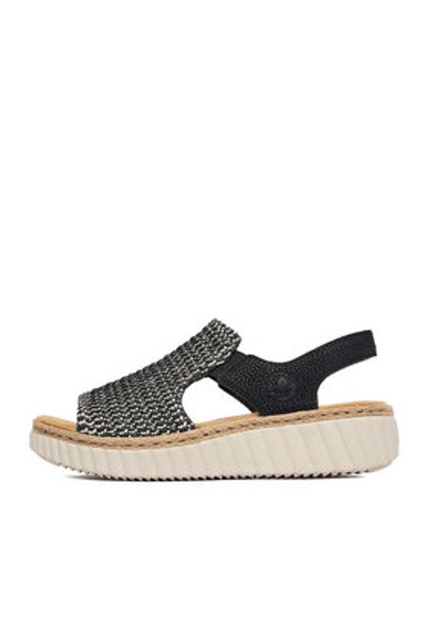 Rieker Sandały CEO-69276-00 Czarny. Kolor: czarny. Materiał: materiał