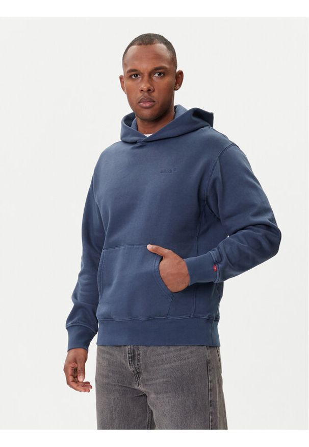 Levi's® Bluza Authentic A8435-0020 Niebieski Relaxed Fit. Kolor: niebieski. Materiał: bawełna