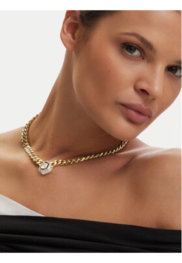 Guess Naszyjnik JUBN06 185JW Złoty. Materiał: ze stali, ze stali nierdzewnej. Kolor: złoty