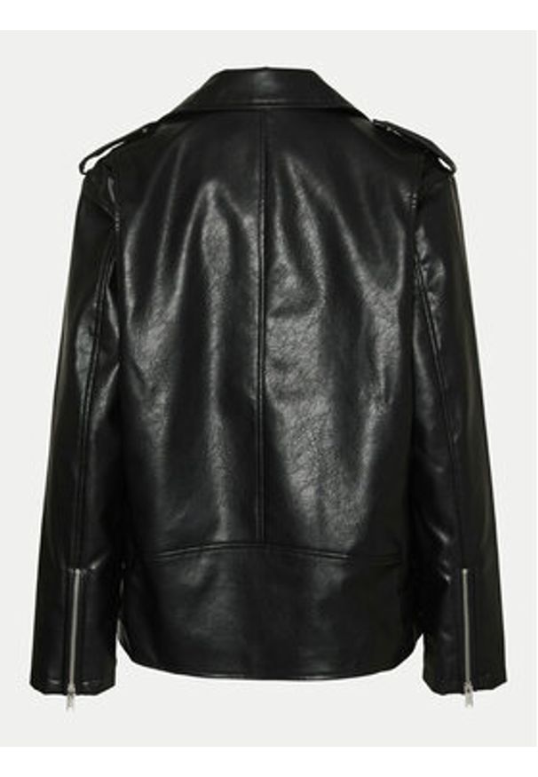 Vero Moda Kurtka z imitacji skóry Ramon 10311337 Czarny Loose Fit. Kolor: czarny. Materiał: skóra