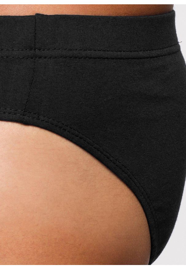 bonprix - Slipy maxi z bawełny (5 par). Kolor: czarny. Materiał: bawełna. Wzór: aplikacja