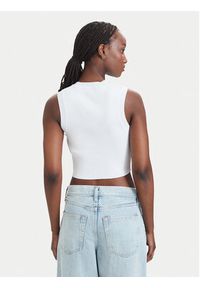 Guess Top W4GZ34 Z3F40 Biały Slim Fit. Kolor: biały. Materiał: syntetyk #4
