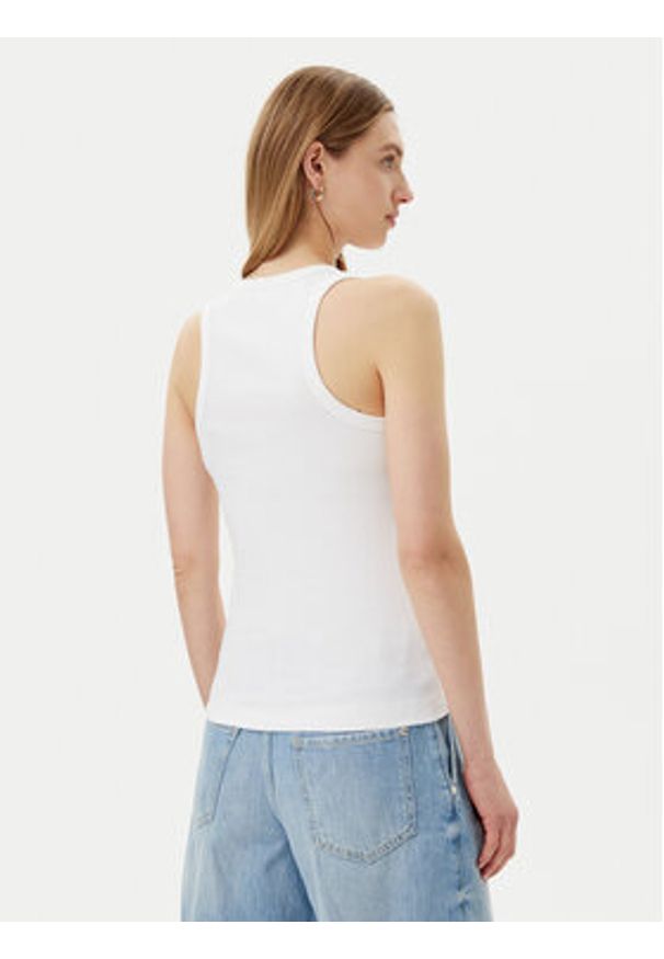 JOOP! Jeans Top 30046103 Biały Slim Fit. Kolor: biały. Materiał: bawełna