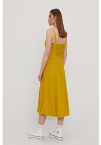 RVCA - Sukienka. Okazja: na co dzień. Kolor: żółty. Długość rękawa: na ramiączkach. Typ sukienki: proste. Styl: casual #5