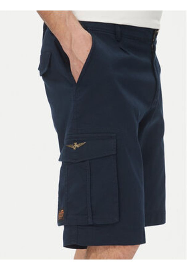 Aeronautica Militare Szorty materiałowe 251BE256CT3511 Granatowy Regular Fit. Kolor: niebieski. Materiał: bawełna