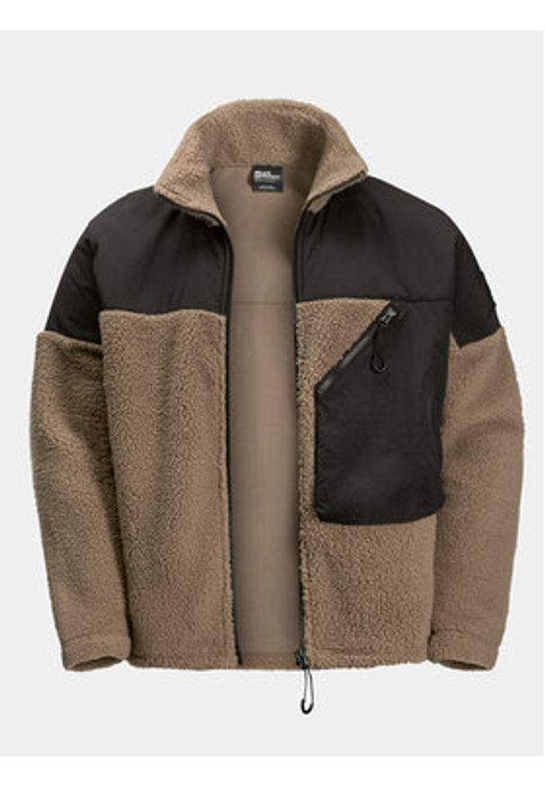 Jack Wolfskin Polar Maarweg Jkt 1711241 Brązowy Regular Fit. Kolor: brązowy. Materiał: syntetyk