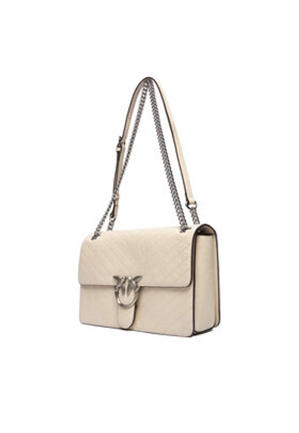Pinko - PINKO Torebka Love One Light Classic AI 25-26 PLTT 106174 A2JC Beżowy. Kolor: beżowy. Materiał: skórzane