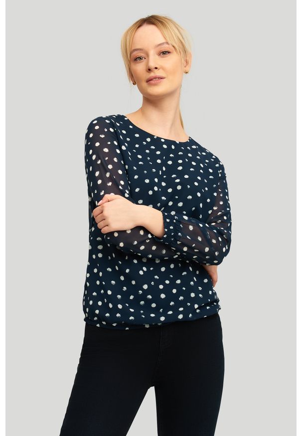 Greenpoint - Elegancka bluzka z nadrukiem. Wzór: nadruk. Styl: elegancki