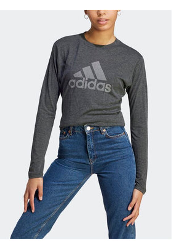 Adidas - adidas Bluzka Future Icons Winners 3 IM2433 Szary Regular Fit. Kolor: szary. Materiał: syntetyk