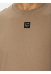 Hugo - HUGO T-Shirt Dalile 50505201 Brązowy Regular Fit. Kolor: brązowy. Materiał: bawełna #5