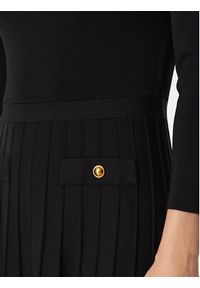 MICHAEL Michael Kors Sukienka dzianinowa MT683J3BFD Czarny Slim Fit. Kolor: czarny. Materiał: syntetyk #4