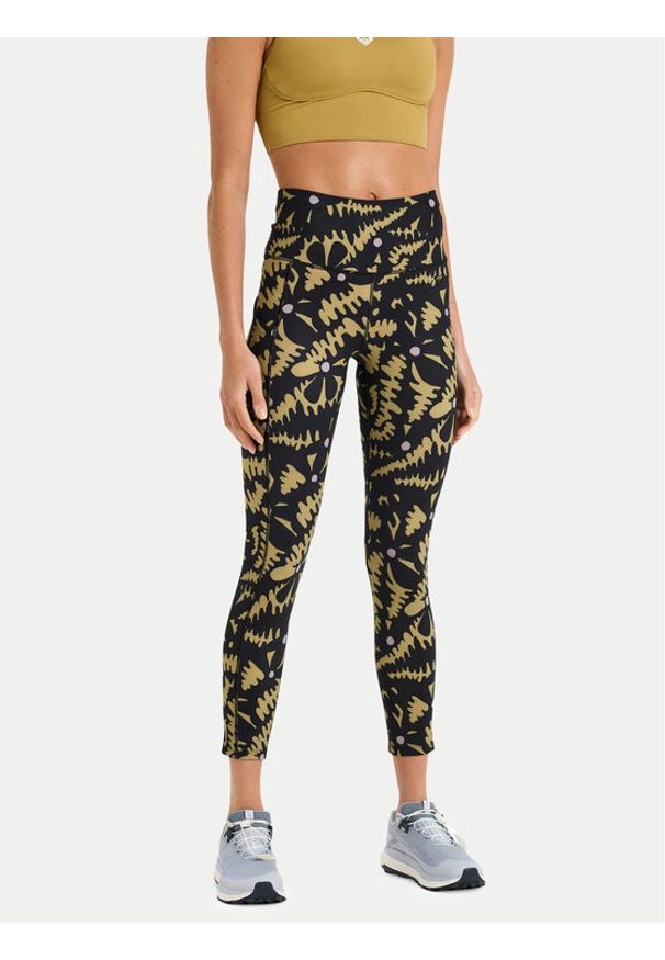 Roxy Legginsy Heart Into It Ankle ERJNP03942 Czarny Slim Fit. Kolor: czarny. Materiał: syntetyk