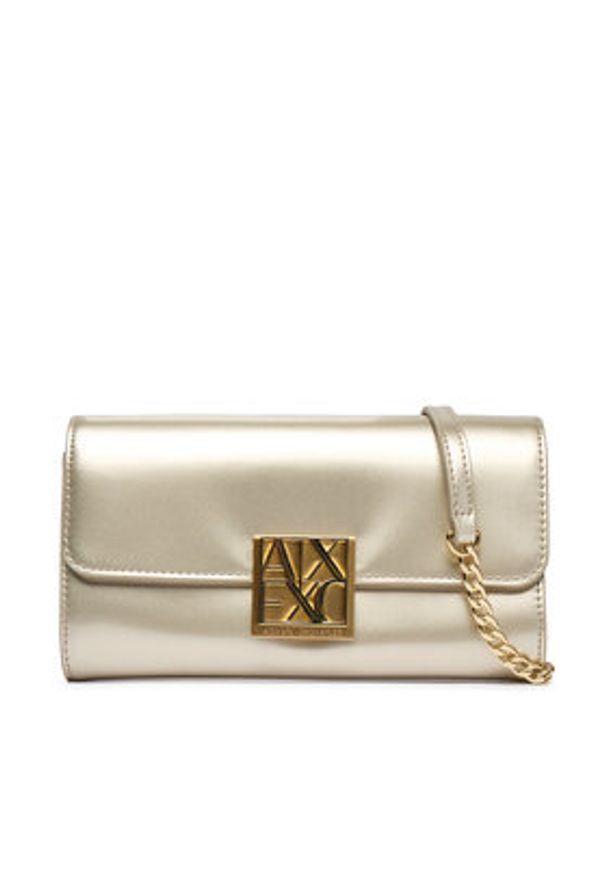 Armani Exchange Torebka XW000358 AF21362 U1046 Złoty. Kolor: złoty. Materiał: skórzane