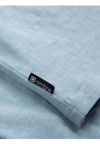 Ombre Clothing - Dzianinowy T-shirt męski z naszytą kieszonką - błękitny V4 S1621 - XXL. Kolor: niebieski. Materiał: dzianina. Długość rękawa: krótki rękaw. Długość: krótkie. Wzór: aplikacja. Styl: klasyczny #8
