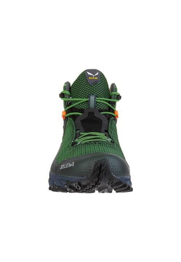 Buty trekkingowe męskie Salewa MS Ultra Flex 2 Mid Gtx. Zapięcie: sznurówki. Kolor: zielony. Materiał: guma, materiał, tkanina, syntetyk. Szerokość cholewki: normalna