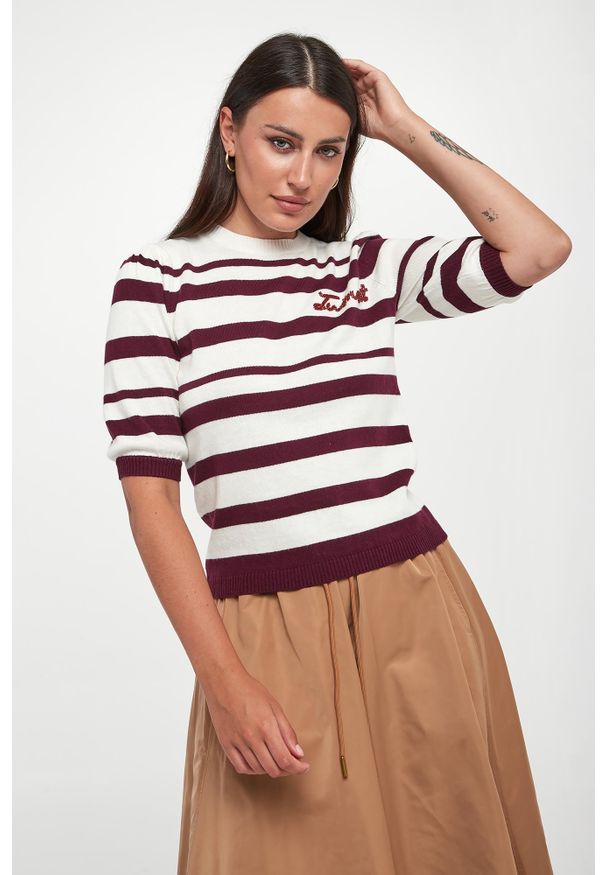 Twinset Milano - Sweter damski z kaszmirem TWINSET. Materiał: kaszmir