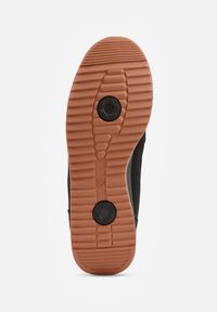 Renee - Czarno-Brązowe Sneakersy Ozdobione Dwoma Paskami Lannatea. Okazja: na co dzień. Zapięcie: pasek. Kolor: czarny. Wzór: aplikacja #8