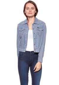 Wrangler - DAMSKA KURTKA JEANSOWA WRANGLER SHACKET PINK TINT W5254LWYX 112129396. Materiał: jeans