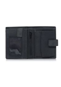 Ochnik - Czarny skórzany portfel męski PORMS-0543-99(W23). Kolor: czarny. Materiał: skóra #6