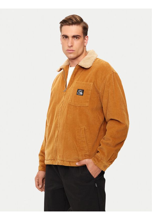 Quiksilver Kurtka przejściowa DNA Sherpa Harrington EQYJK04064 Beżowy Regular Fit. Kolor: beżowy. Materiał: bawełna