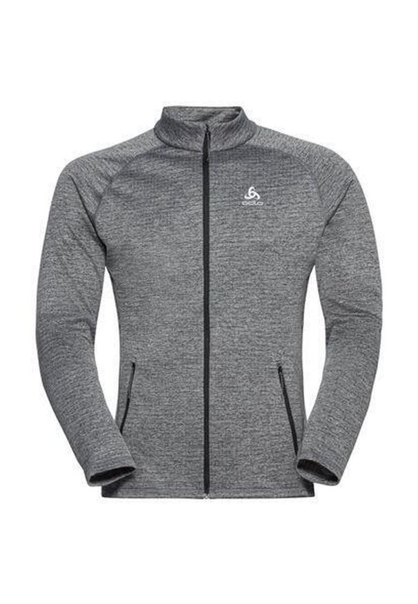 Bluza polarowa męska Odlo Mid TENCIA zapinana na zamek. Kolor: szary. Materiał: polar. Sport: turystyka piesza