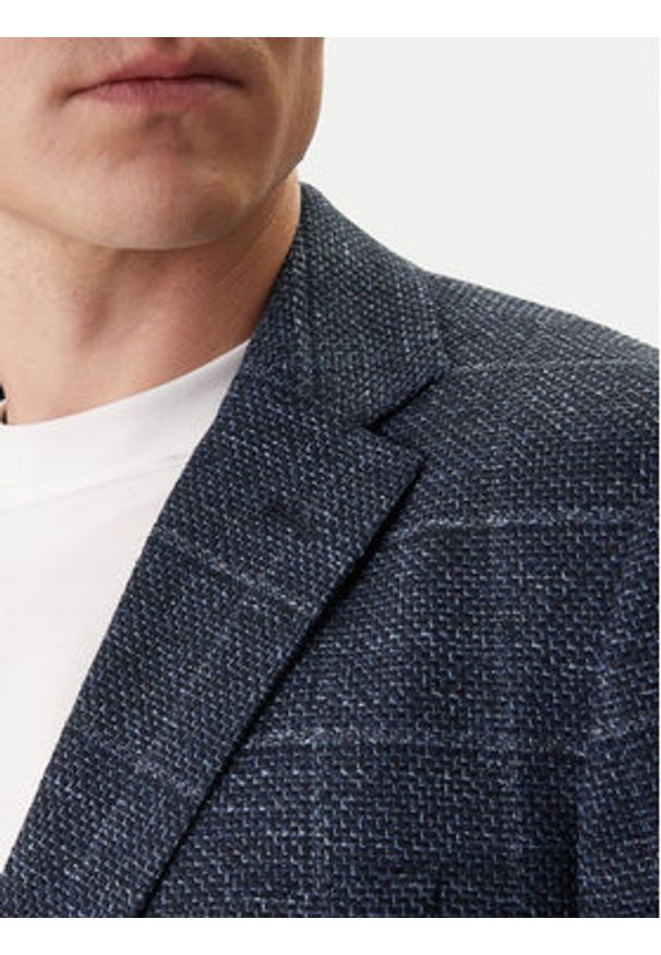 BOSS Kurtka przejściowa H-Hutson 50557205 Granatowy Regular Fit. Kolor: niebieski. Materiał: bawełna