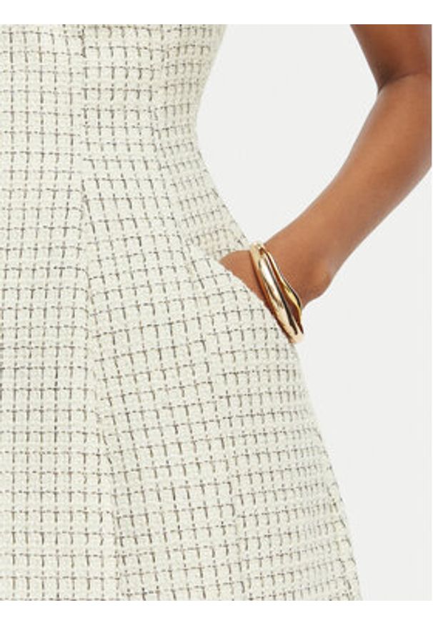 BARDOT - Bardot Sukienka koktajlowa Florine 60134DB Écru Slim Fit. Kolor: kremowy. Materiał: syntetyk. Styl: wizytowy