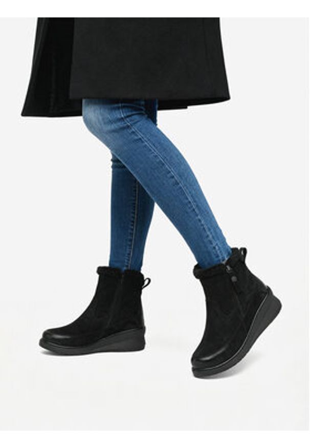 Go Soft Botki CEO-WI23-NUREN-01 Czarny. Kolor: czarny. Materiał: skóra, nubuk
