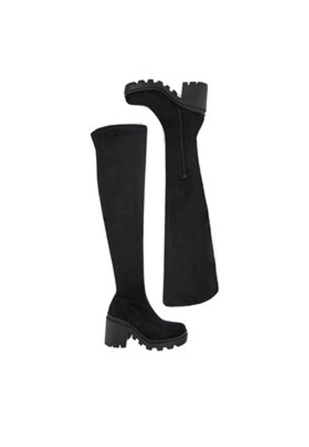 DeeZee Kozaki ZB362-2A Czarny. Kolor: czarny. Materiał: materiał
